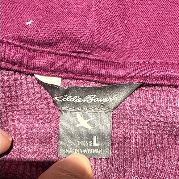 Eddie Bauer Plum Long Sleeve Top - Picture 2 of 3